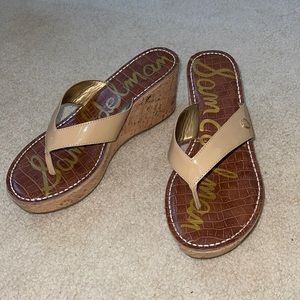 Sam Edelman Romy Cork Wedge Flip Flop Sandals